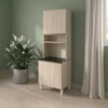 Paneleiro 4 Portas 1 Nicho MDF 70X221 cm Kali 1223122 Bianco TOQ Nicioli