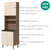 Paneleiro 4 Portas 1 Nicho MDF 70X221 cm Kali 1223122 Carvalho TOQ Off White Nicioli