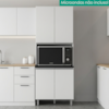 Paneleiro 4 Portas 80 cm Nicho Microondas Evidence Branco POLIMAN