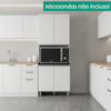 Paneleiro 4 Portas 80 cm Nicho Microondas Evidence Branco POLIMAN