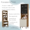 Paneleiro 4 Portas MDF 70 cm Tosc PTO01 Freijo Off White MXM