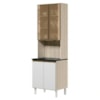 Paneleiro 4 Portas MDF Vidro 70X221 cm Kali 1834862 Bianco TOQ Branco Nicioli