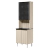 Paneleiro 4 Portas MDF Vidro 70X221 cm Kali 183488 Bianco TOQ Nicioli