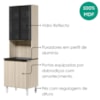 Paneleiro 4 Portas MDF Vidro 70X221 cm Kali 183488 Bianco TOQ Nicioli