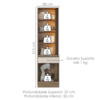 Paneleiro Cristaleira 2 Portas 215x58 cm Etna Carvalho Oak Off White POLIMAN