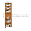 Paneleiro Cristaleira 220x60 cm 4 Portas Vidro Ravena Freijo Off Acetinado POLIMAN