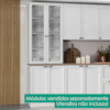 Paneleiro Cristaleira 4 Portas 213x70 cm Unna Branco POLIMAN
