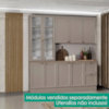 Paneleiro Cristaleira 4 Portas 213x70 cm Unna Gris POLIMAN