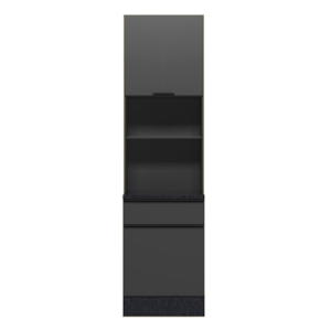 Paneleiro Duplo 2 Portas 215x58 cm cm Etna Grafite POLIMAN