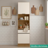 Paneleiro Duplo 2 Portas 215x58 cm Etna Carvalho Oak Off White POLIMAN