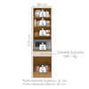 Paneleiro Duplo 2 Portas 215x58 cm Etna Carvalho Oak Off White POLIMAN