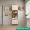 Paneleiro Duplo 2 Portas 215x58 cm Etna Carvalho Oak Off White POLIMAN