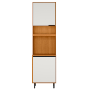 Paneleiro Duplo 220x60 cm 3 Portas Ravena Freijo Off Acetinado POLIMAN