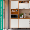 Paneleiro Duplo 220x60 cm 3 Portas Ravena Freijo Off Acetinado POLIMAN