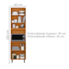 Paneleiro Duplo 220x60 cm 3 Portas Ravena Freijo Off Acetinado POLIMAN