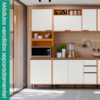 Paneleiro Duplo 220x60 cm 3 Portas Ravena Freijo Off Acetinado POLIMAN