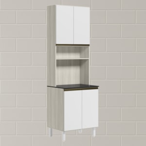 Paneleiro Duplo 4 Portas 70cm MDF Kali 12230 Bianco Toq Branco Uv Nicioli