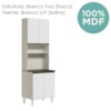 Paneleiro Duplo 4 Portas 70cm MDF Kali 12230 Bianco Toq Branco Uv Nicioli