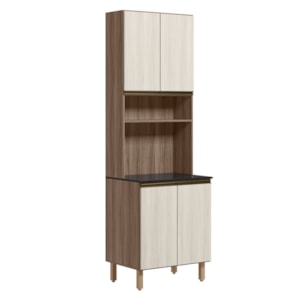Paneleiro Duplo 4 Portas 70cm MDF Kali 12230 Carvalho Toq Bianco 