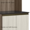 Paneleiro Duplo 4 Portas 70cm MDF Kali 12230 Carvalho Toq Bianco