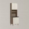 Paneleiro Duplo 4 Portas 70cm MDF Kali 12230 Carvalho Toq Bianco