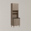 Paneleiro Duplo 4 Portas 70cm MDF Kali 12230 Carvalho Toq Carvalho Toq Nicioli