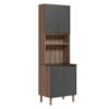 Paneleiro Duplo 4 Portas 70cm MDF Kali 12230 Carvalho Toq Chumbo Nicioli