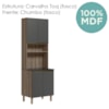 Paneleiro Duplo 4 Portas 70cm MDF Kali 12230 Carvalho Toq Chumbo Nicioli