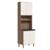 Paneleiro Duplo 4 Portas 70cm MDF Kali 12230 Carvalho Toq Off White Cetim Nicioli