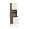 Paneleiro Duplo 4 Portas 70cm MDF Kali 12230 Carvalho Toq Off White Cetim Nicioli