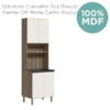Paneleiro Duplo 4 Portas 70cm MDF Kali 12230 Carvalho Toq Off White Cetim Nicioli