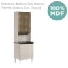 Paneleiro Duplo 4P Vidro 70cm MDF Kali 18340 Bianco Toq Bianco Toq Nicioli