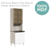 Paneleiro Duplo 4P Vidro 70cm MDF Kali 18340 Bianco Toq Branco Uv Nicioli