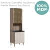 Paneleiro Duplo 4P Vidro 70cm MDF Kali 18340 Carvalho Toq Bianco Toq Nicioli