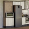 Paneleiro Duplo 4P Vidro 70cm MDF Kali 18340 Carvalho Toq Bianco Toq Nicioli