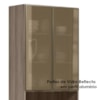 Paneleiro Duplo 4P Vidro 70cm MDF Kali 18340 Carvalho Toq Chumbo Nicioli