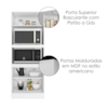 Paneleiro Duplo Torre Quente 3 Portas 213x70 cm Unna Branco POLIMAN