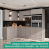 Paneleiro Duplo Torre Quente 3 Portas 213x70 cm Unna Gris POLIMAN