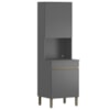 Paneleiro Microondas 2 Portas 193x60 cm Line Gris KTP