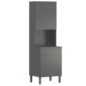 Paneleiro Microondas 2 Portas 193x60 cm Line Gris KTP