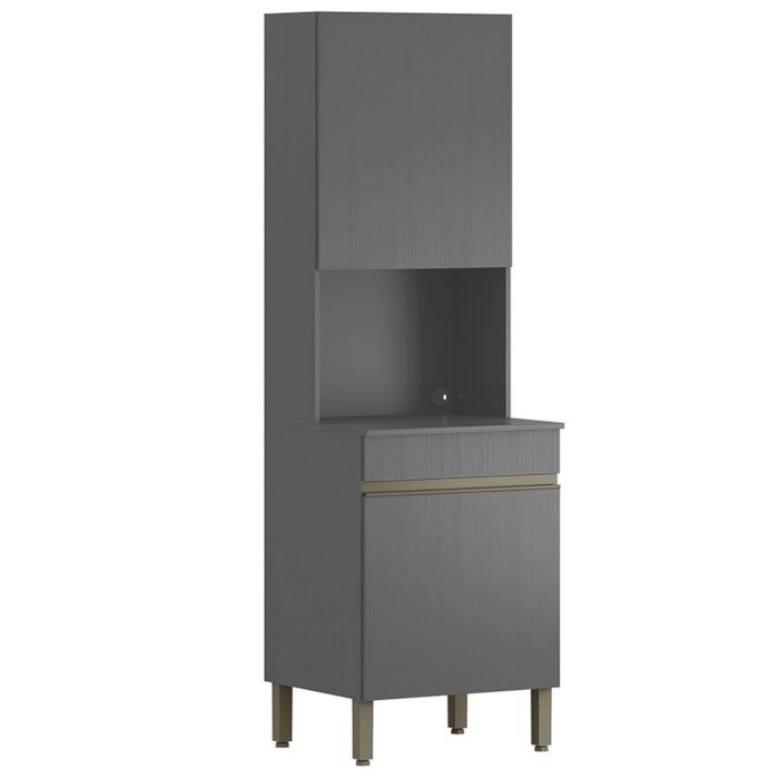 Paneleiro Microondas 2 Portas 193x60 cm Line Gris KTP