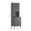 Paneleiro Microondas 2 Portas 193x60 cm Line Gris KTP