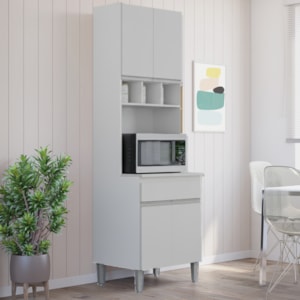 Paneleiro Microondas 202X61cm Andreia Branco REAJL Moveis