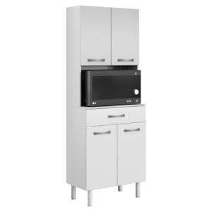Paneleiro Torre Quente 4 Portas 1 Gaveta 172x61 cm Bali Branco ARMoveis