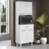 Paneleiro Torre Quente 4 Portas 1 Gaveta 172x61 cm Bali Branco ARMoveis
