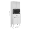 Paneleiro Torre Quente 4 Portas 1 Gaveta 172x61 cm Bali Branco ARMoveis
