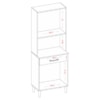 Paneleiro Torre Quente 4 Portas 1 Gaveta 172x61 cm Bali Branco ARMoveis