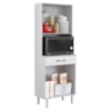 Paneleiro Torre Quente 4 Portas 1 Gaveta 172x61 cm Bali Branco ARMoveis