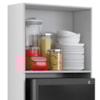 Paneleiro Torre Quente 4 Portas 1 Gaveta 172x61 cm Bali Branco ARMoveis