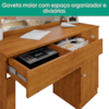 Penteadeira Camarim 2 Gavetas Com Espelho 108x135 cm Nina Canela MOBLER
